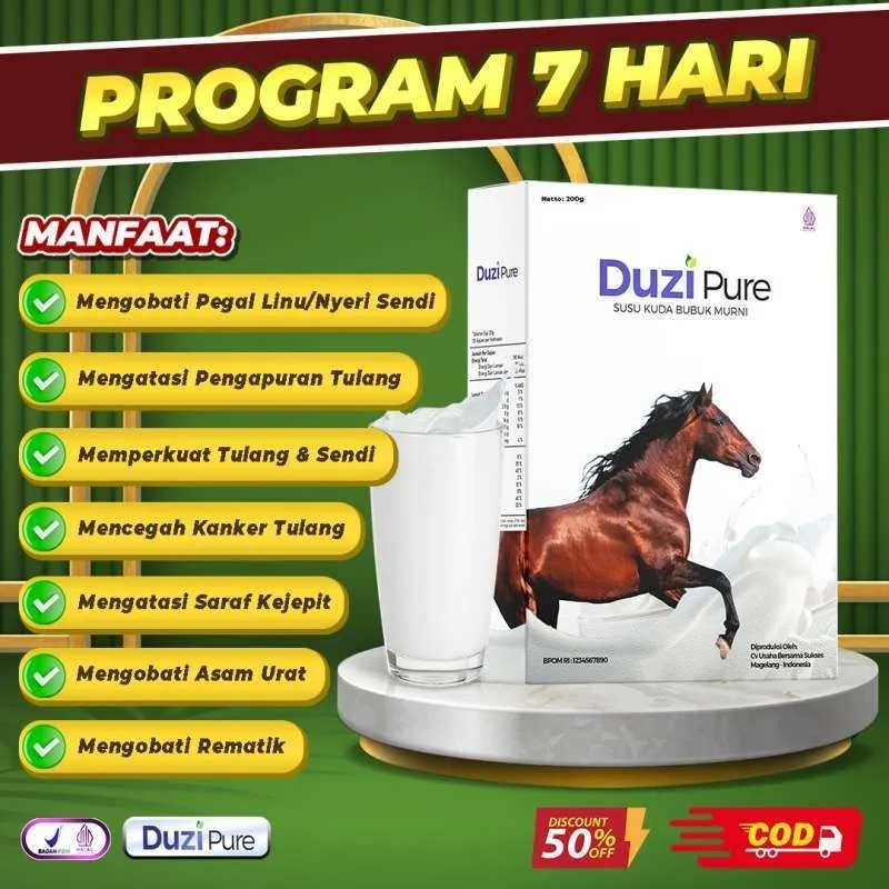 

Duzi Pure Original Susu Kuda Bubuk Murni Nutrisi Lengkap untuk Sendi dan Tulang