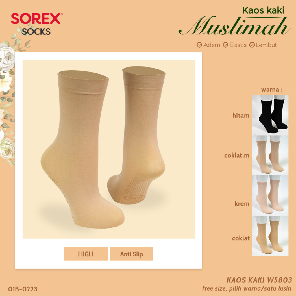 Sorex Girl Socks Kaos Kaki Muslimah W5803