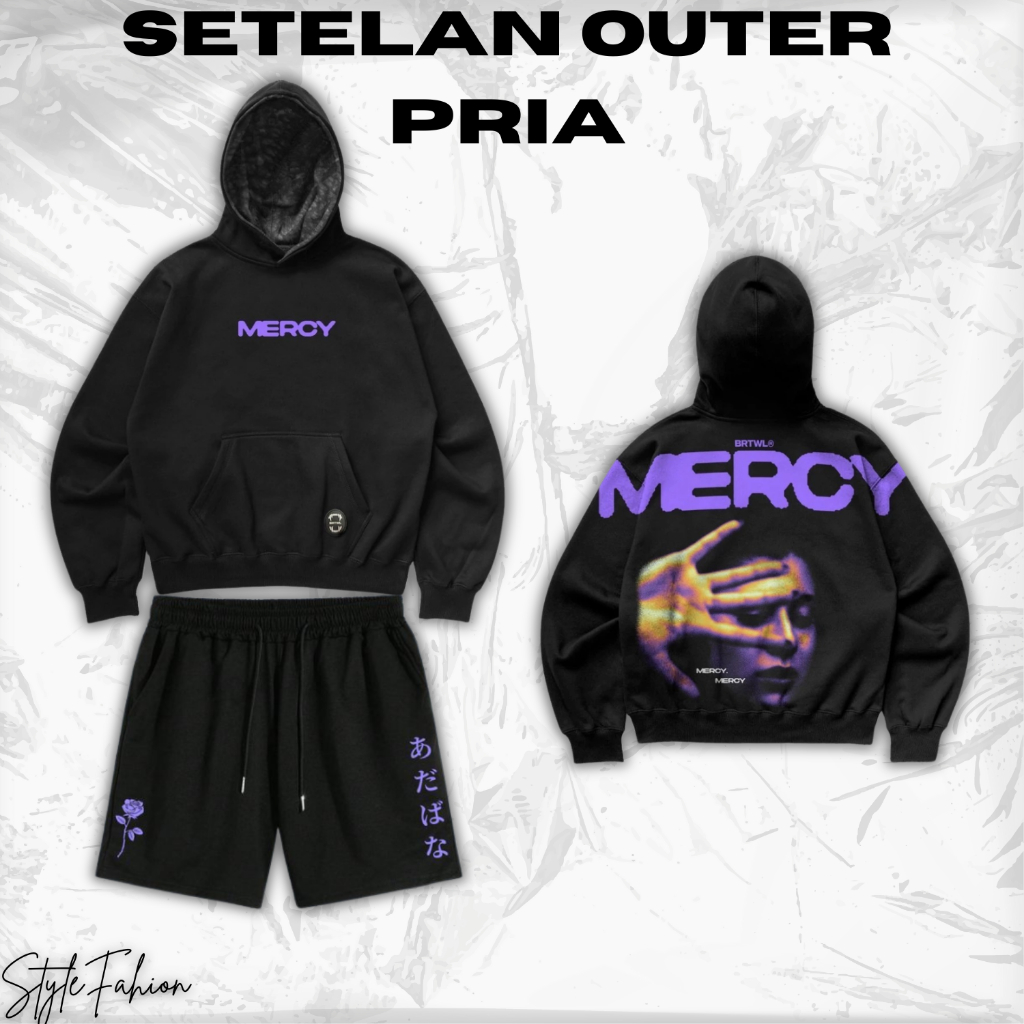 Setelan Outer Pria Hoodie Boxy Oversize BRTWL MERCY Dan Boxer Premium
