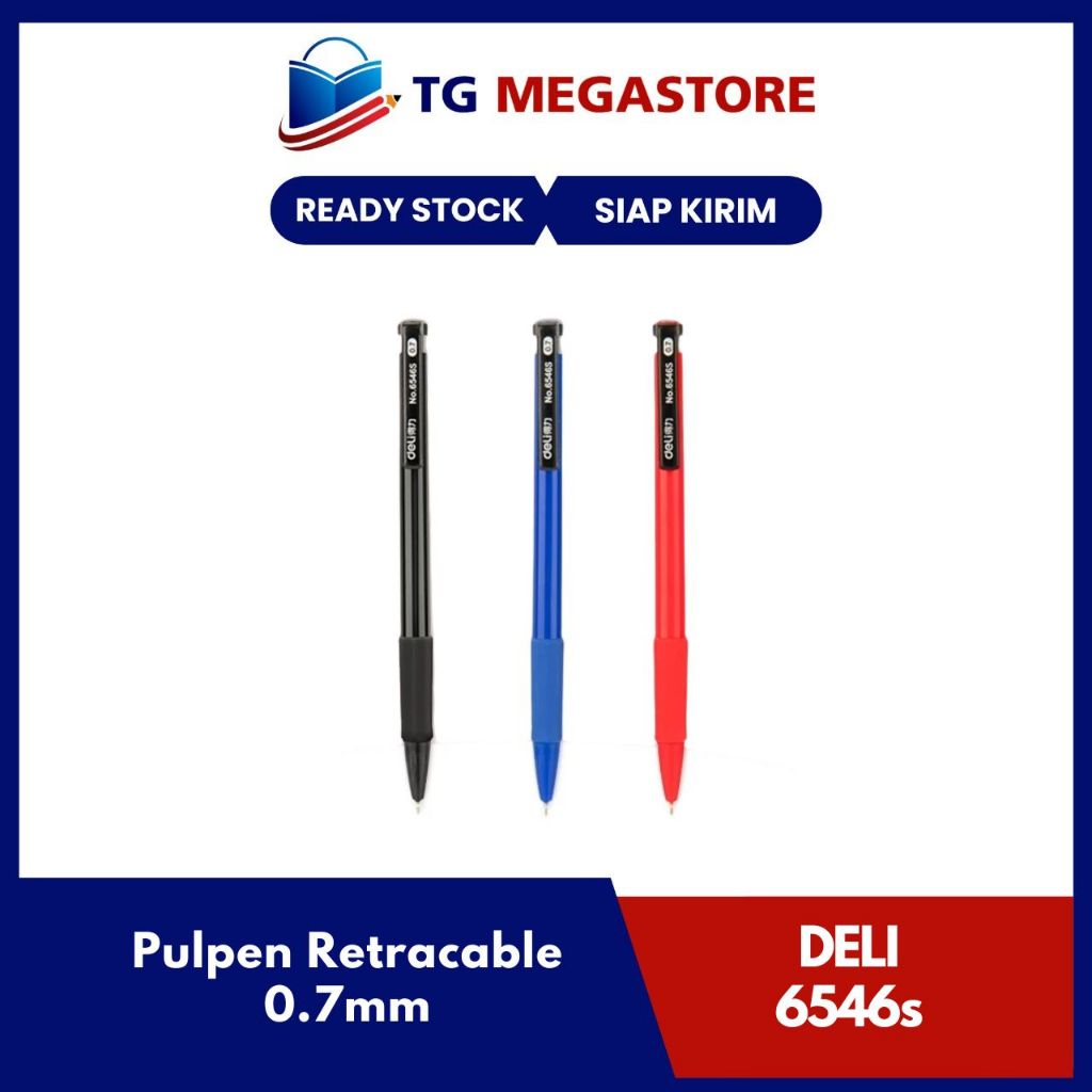 

Pulpen / Ballpoint Deli Retracable 0.7mm - 6546s