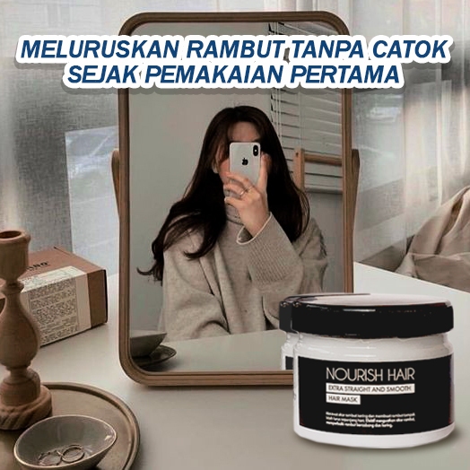 NOURISH HAIR Perawatan Meluruskan Rambut dari Akar Hair Mask Keratin BPOM