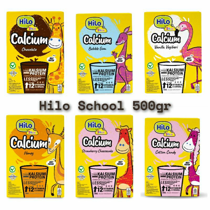 

HiLo School Chocolate 500 gram/ Honey 500gr/Buble gum 500gr /Cotton candy 500gr/ Strawberry Cheesecake 500gr