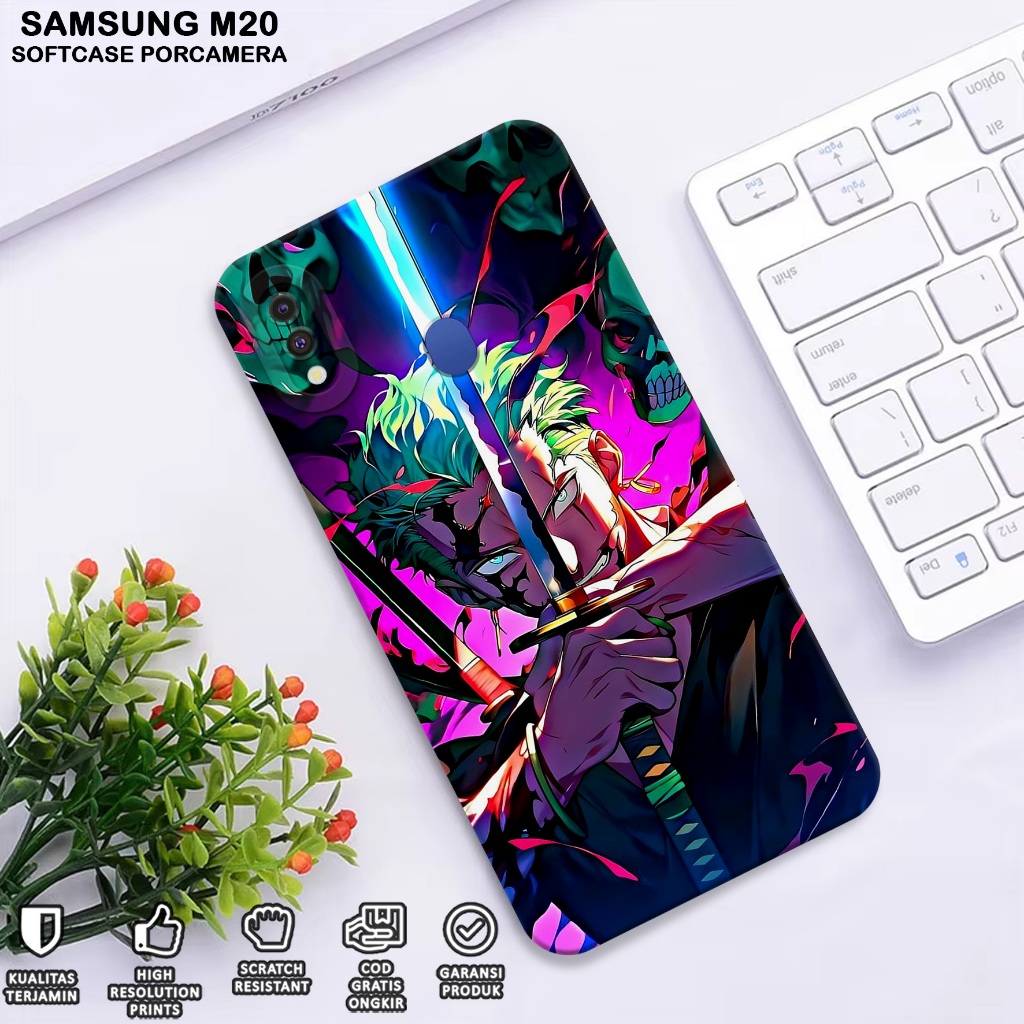 Case Hp Samsung M20 - Casing Hp Samsung M20 - Softcase Samsung M20 MOTIF Zoro - Case Samsung M20 - C
