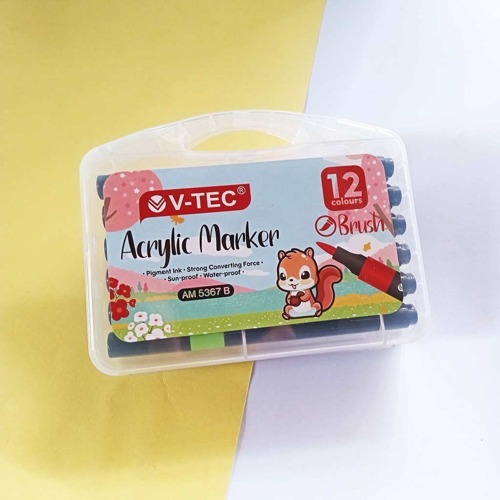 

V-TEC SPIDOL AKRILIK / ACRYLIC MARKER AM 5367 B 12 24 36 WARNA