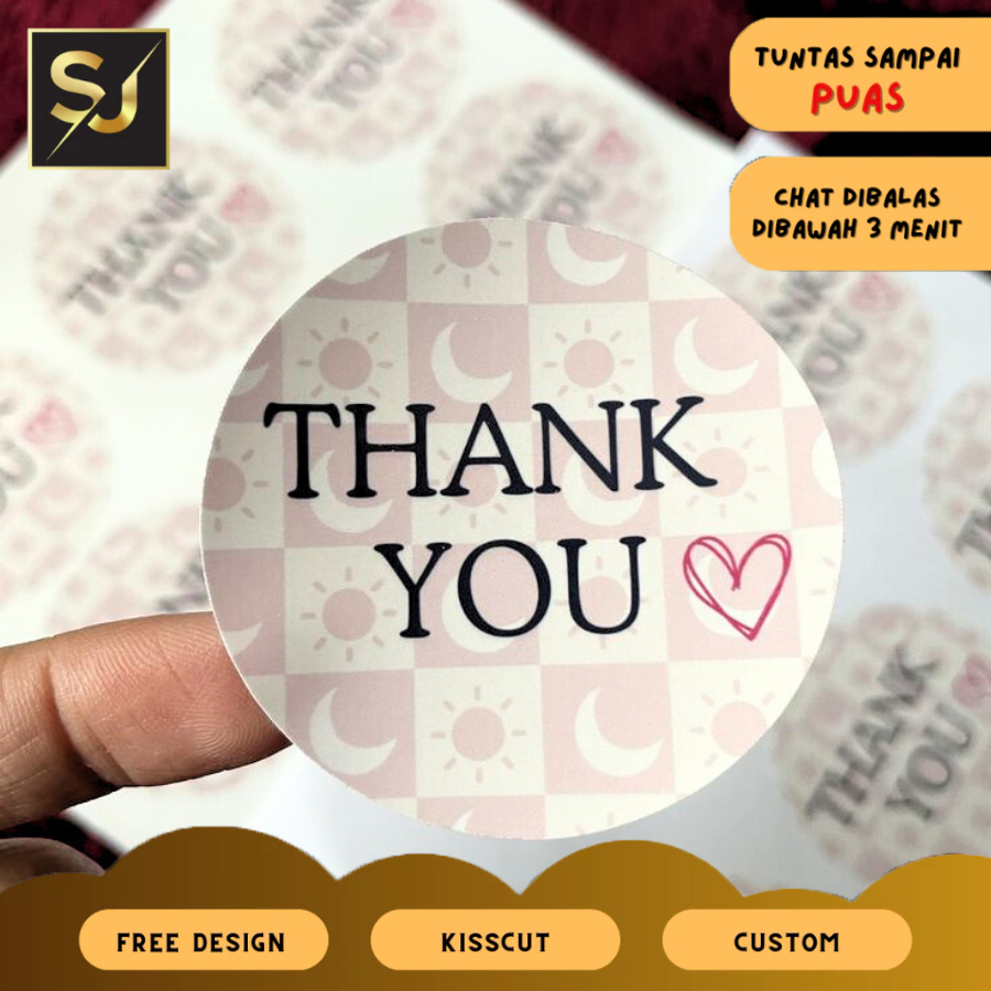 

SBV 8-15 Sangjaya Cetak Custom Sticker Bulat Stiker Logo Label Olshop Waterproof