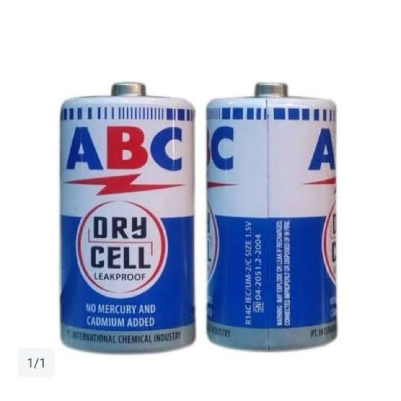 ABC Biru Baterai Tipe C Sedang [2 Pcs] Battery ABC