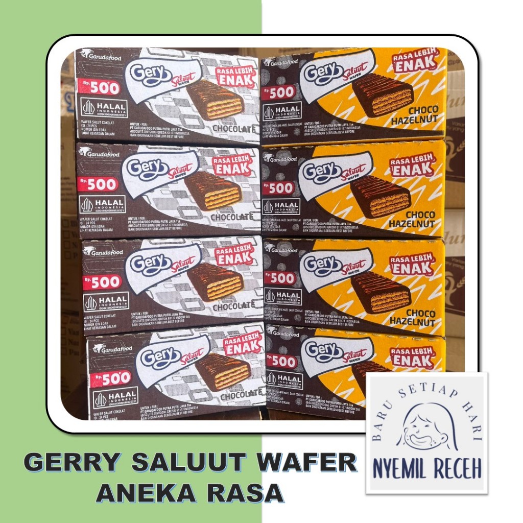 

Gerry Saluut Wafer Aneka Rasa Isi 7,5gr x 24pcs