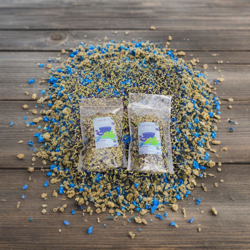 

Teh telang organik 25 g kemasan premium standing pouch