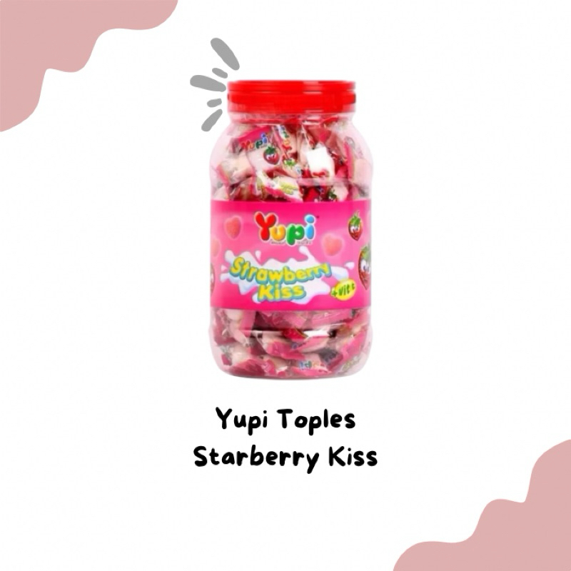 

Yupi Toples Strawberry Kiss 300gr (+- 125Pcs)