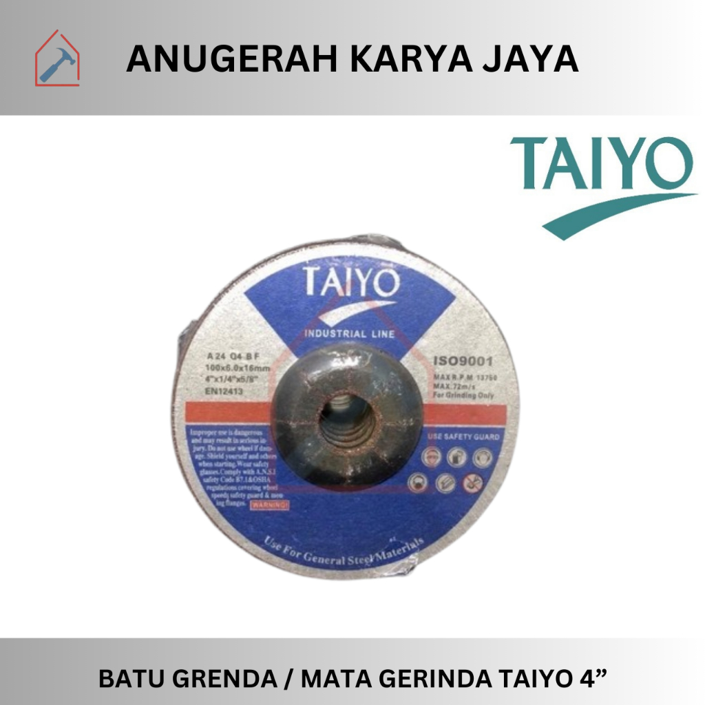 BATU GRENDA / MATA GERINDA TAIYO 4” / BATU GRENDA MAKITA (PCS)