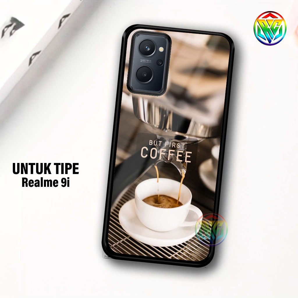 Real Case REALMI 9i Terbaru Case kilau - New Case Glossy casing Hp REALME 9i [Motif KOPI] - Hardcase