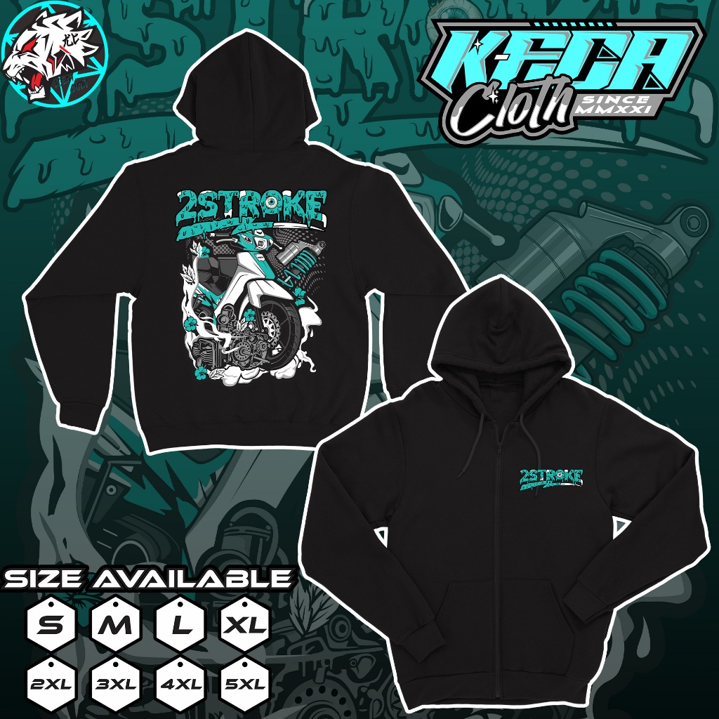 Jaket Zipper 2 Stroke Hoodie Distro Racing 2Stroke Two Stroke 2 Tak Motor Herex Ninja RX King Fiz R 