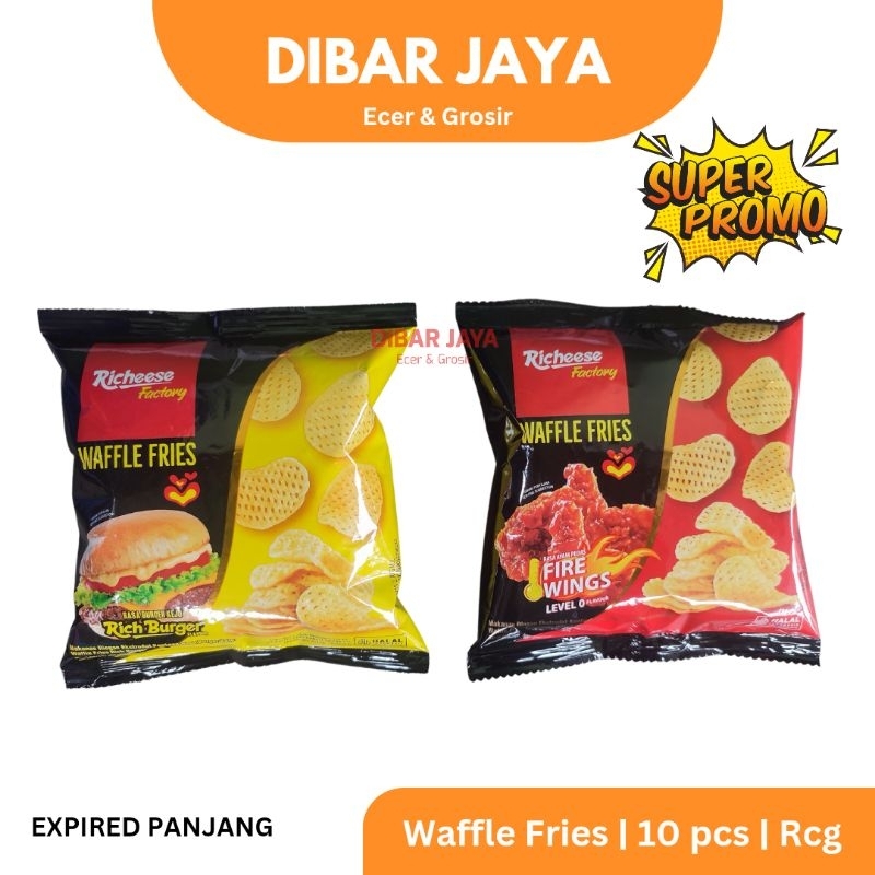 RICHEESE WAFFLE FRIES SNACK KENTANG PEDAS WAFFLE FRIES NABATI