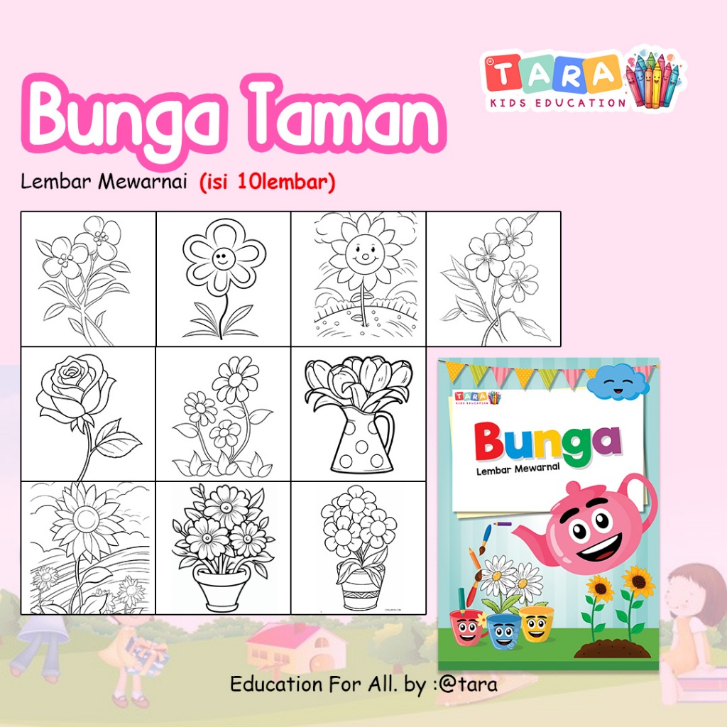 

KERTAS BUKU MEWARNAI BUNGA