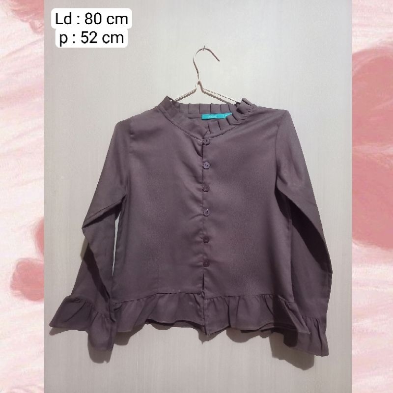 kemeja wanita mauve