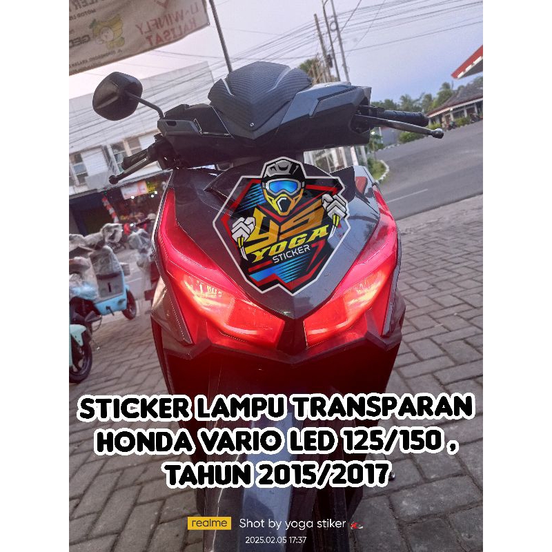 costum stiker lampu depan mata sama alis Vario LED old 150 cc