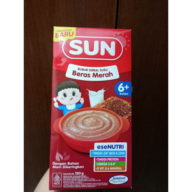 

SUN bubur sereal beras merah 6+