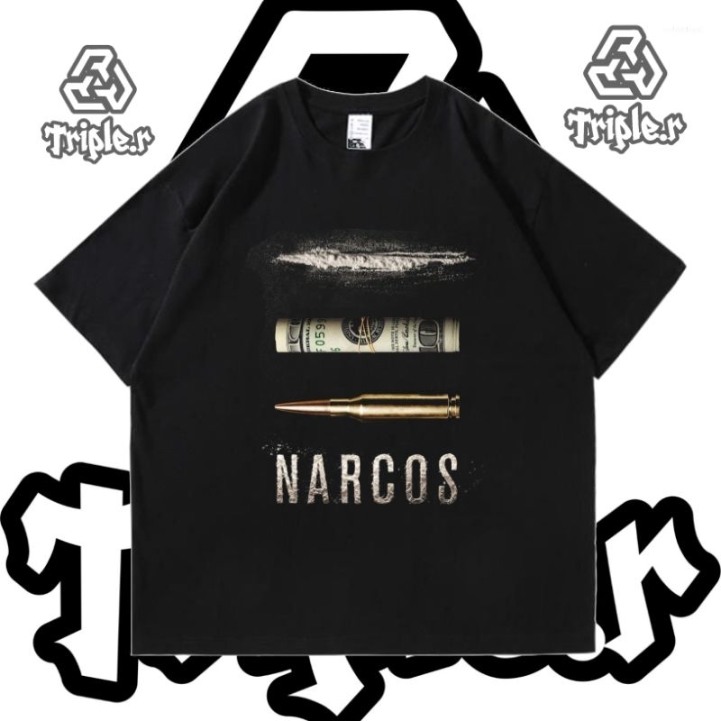 KAOS HITAM DEWASA BAJU NARCOS | T-SHIRT BLACK BAJU Narcos Atasan Pria Wanita Soft Keren Pablo Escoba
