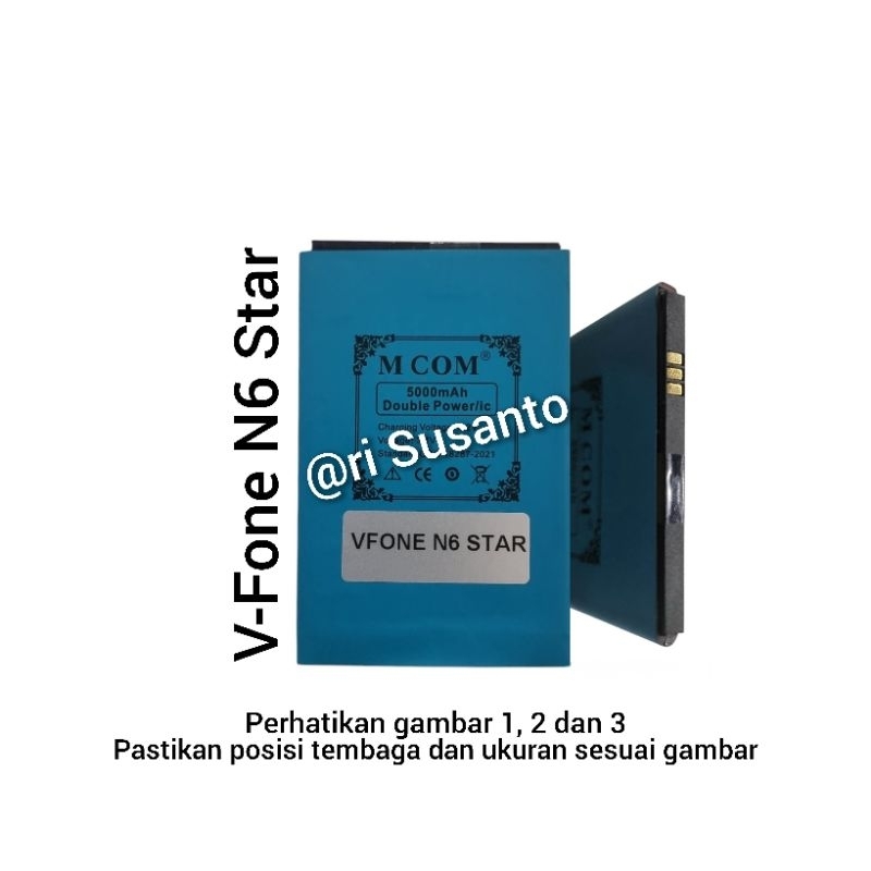 Baterai MCOM for VFONE N6 STAR Double Power 5000mAh batere batre batrai battery