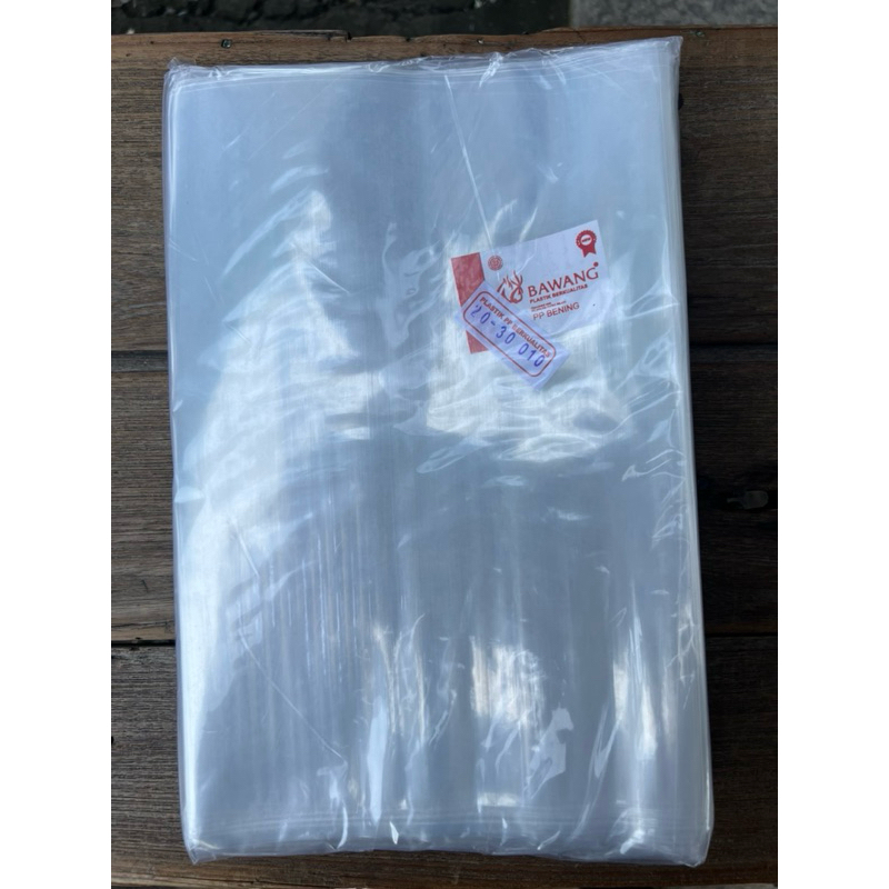 Plastik PP bawang 20x30 Tebal 010 1Kg | Plastik Kemasan Keripik/Snack tebal dan besar | Plastik untu