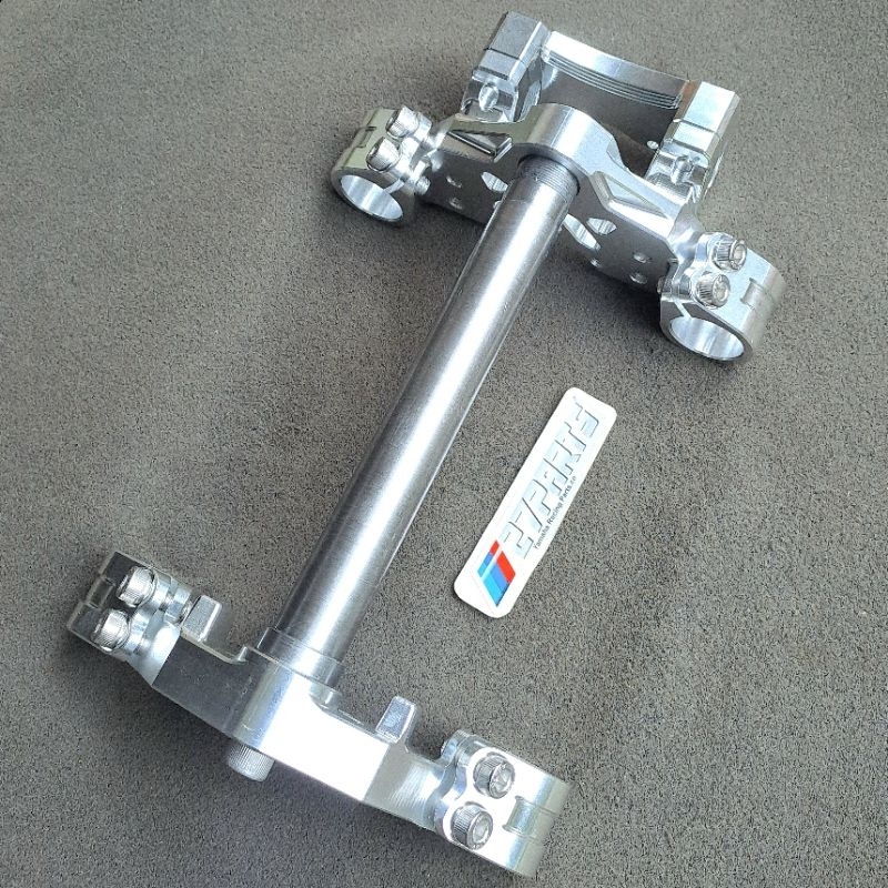 SEGITIGA TRIPLE CLAMP ATAS BAWAH RX KING SILVER CNC AS 30 BY TK PRO SEGITIGA ATAS BAWAH CNC RX KING 