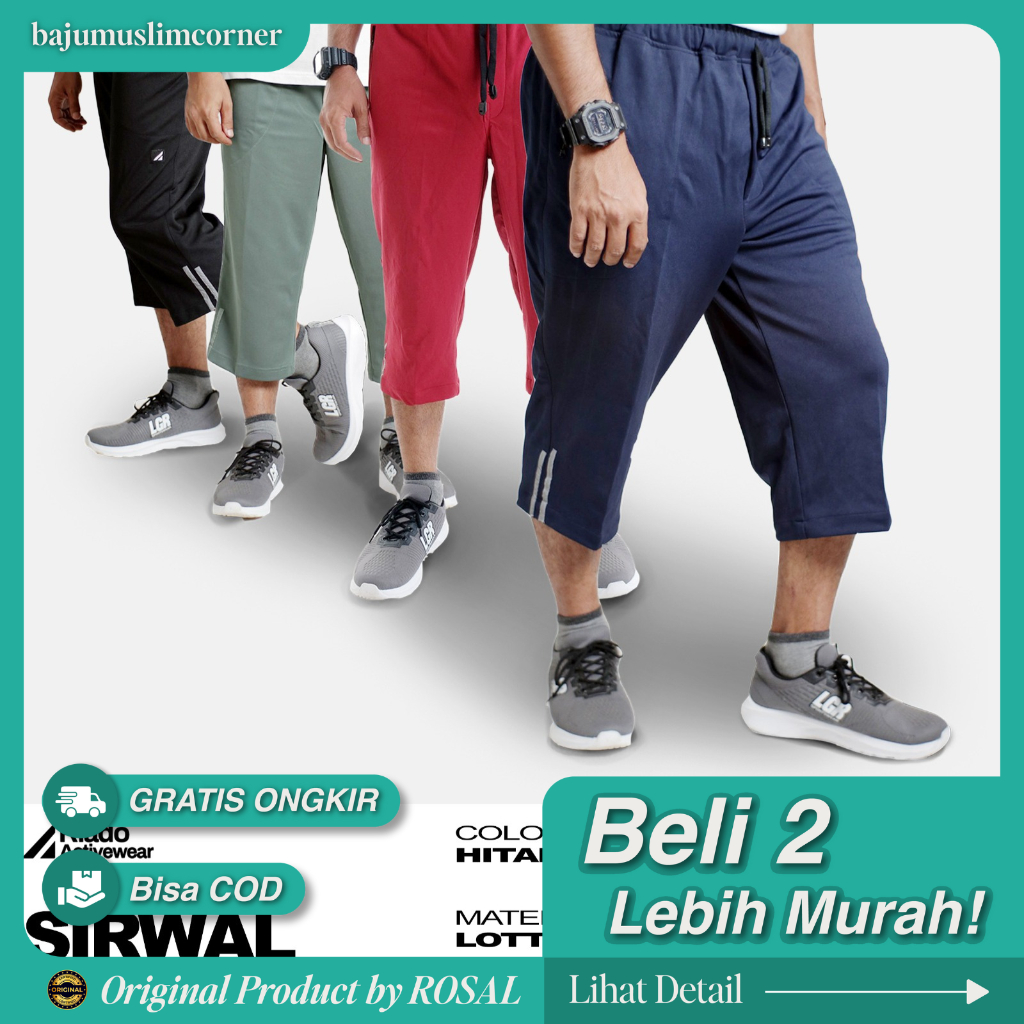 Celana Olahraga Sirwal Training Sporty Bahan Lotto RIADO ROSAL Ukuran M L XL 2XL