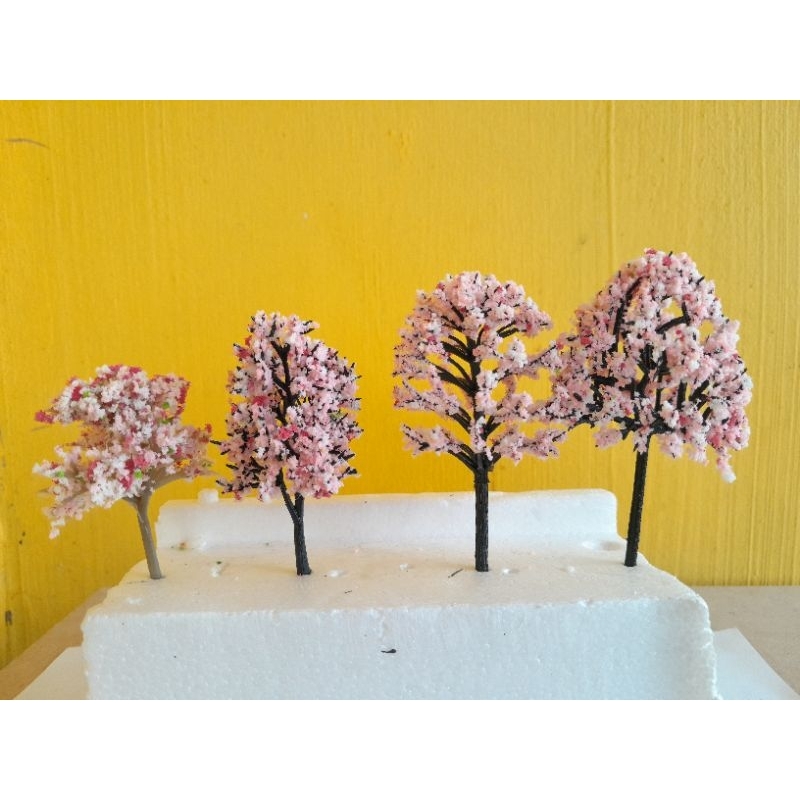 Miniatur pohon sakura / Bahan maket diorama diecast / hotwheels / miniGT