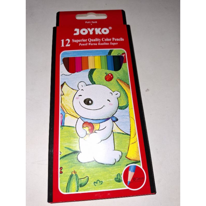 

Joyko Pensil Warna 12 Warna. Color Pencil Long CP-12PB