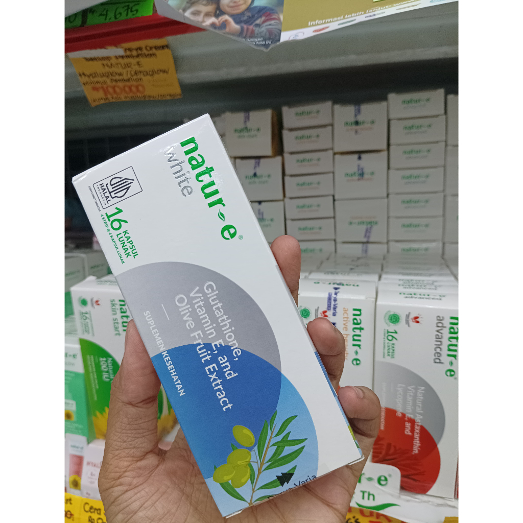 Natur e White Nature White Nature Glutathione  Vitamin E Olive Fruit Extract Natur-e Brightening