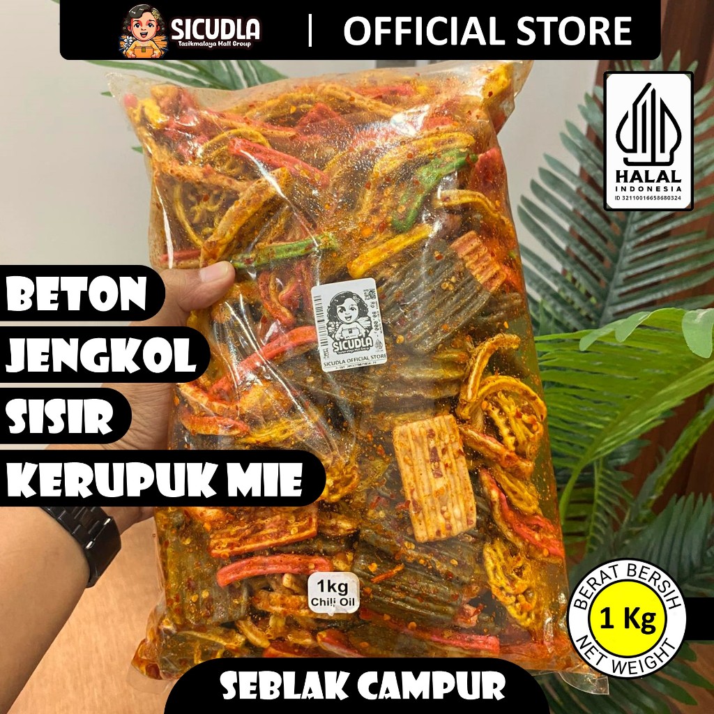 

1 KILO - SiCudla SEBLAK CAMPUR - [ SEBLAK BETON - SEBLAK ASBES - SEBLAK SISIR - SEBLAK KERUPUK MIE ] RENYAH - PEDAS CHILI OIL