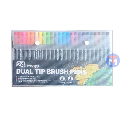 

Brush Pens Dual Tip 24 Warna