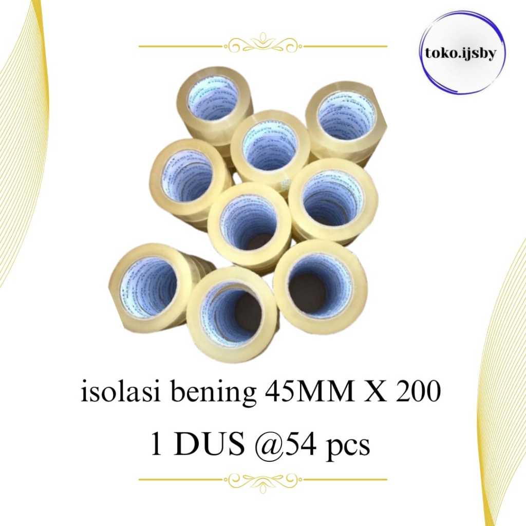 

LAKBAN BENING 45MM X 200Y DUS(54pcs)