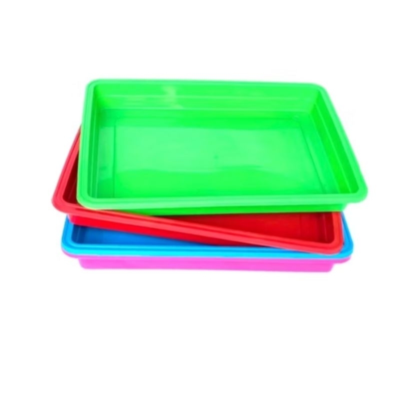 Nampan Segi Plastik Jumbo Baki Plastik Hidangan Serbaguna Kitchenware