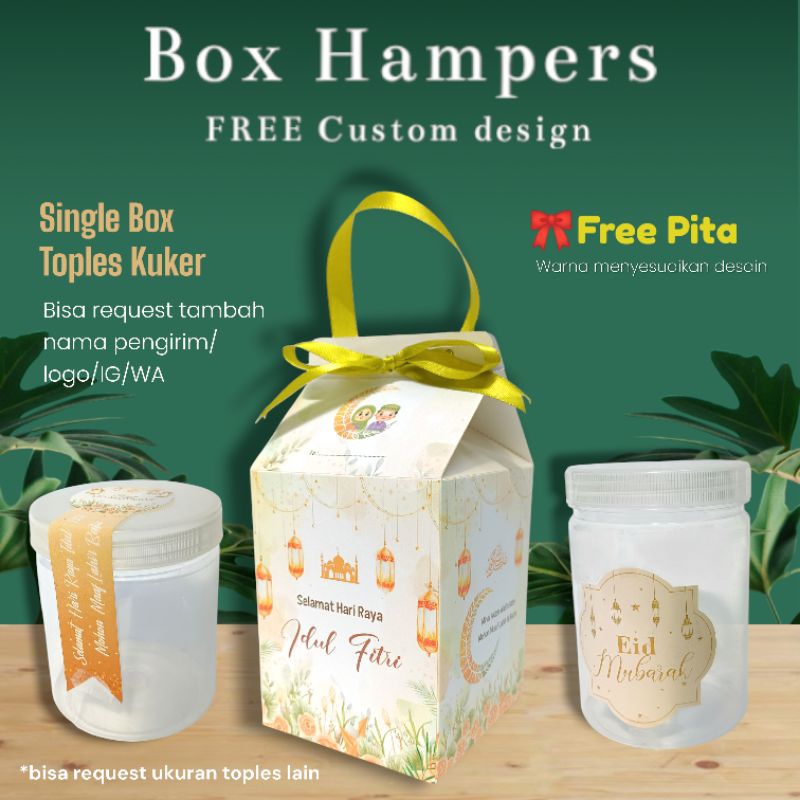 

BOX HAMPERS IDUL FITRI BOX TOPLES LEBARAN FREE CUSTOM DESAIN