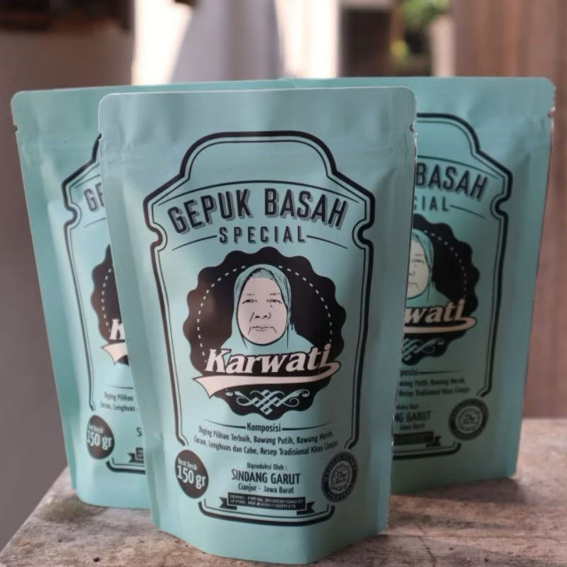 

Gepuk basah karwati