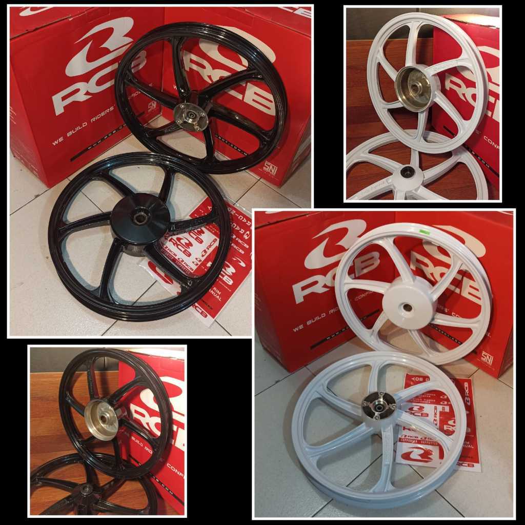 VELG RCB SP 688 VARIO125/VARIO150 PALANG 6 RING 17 DIAMETER 140 HARGA SEPASANG HITAM DAN PUTIH - ORI