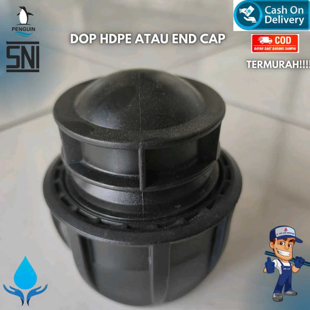 Fitting HDPE End Cap Ukuran 3/4 INCH Atau Dop HDPE 25MM