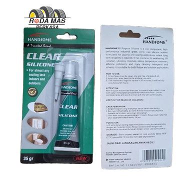 

Lem Sealant Silicone Clear merk Handsome Tube Odol Kecil 35 gr RMP