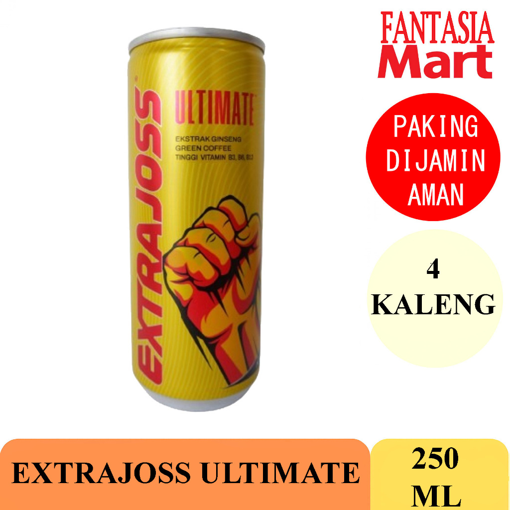 

EXTRAJOSS ULTIMATE KALENG 250ML PACK ISI 4 PCS FANTASIA DENGAN PAKING AMAN