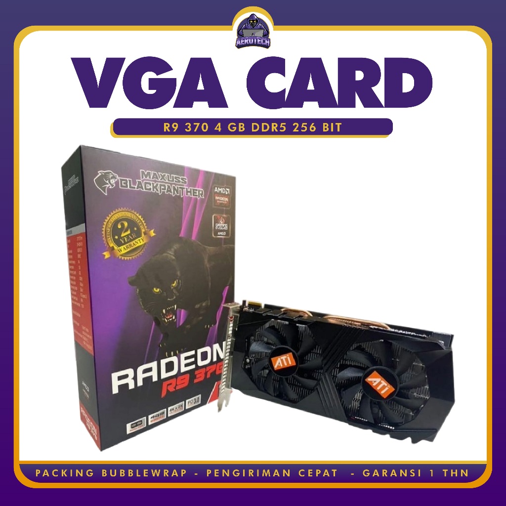 VGA BLACK PANTHER R9 370 DDR5 4GB 256 BIT RADEON