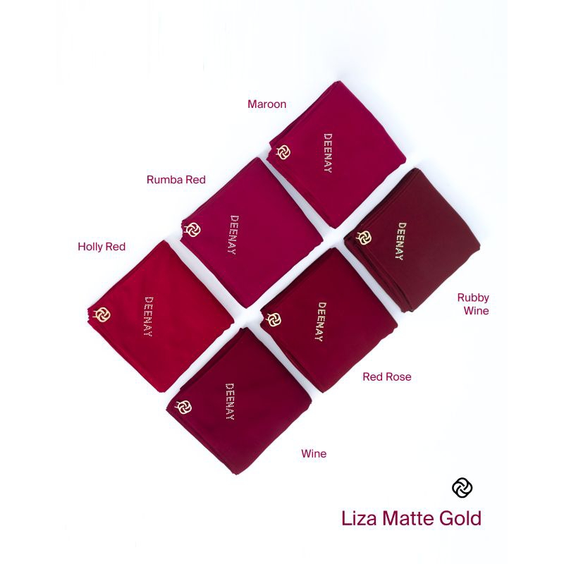 Deenay Liza Matte Gold Permerahan - Jilbab Segi Empat Terbaru