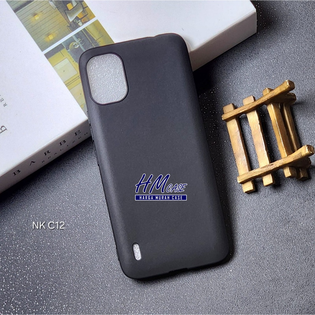 Case Nokia C21 Plus Nokia C31 Nokia C12 Softcase ultra Macaron Black Slim Matte Nokia C21 Plus Nokia