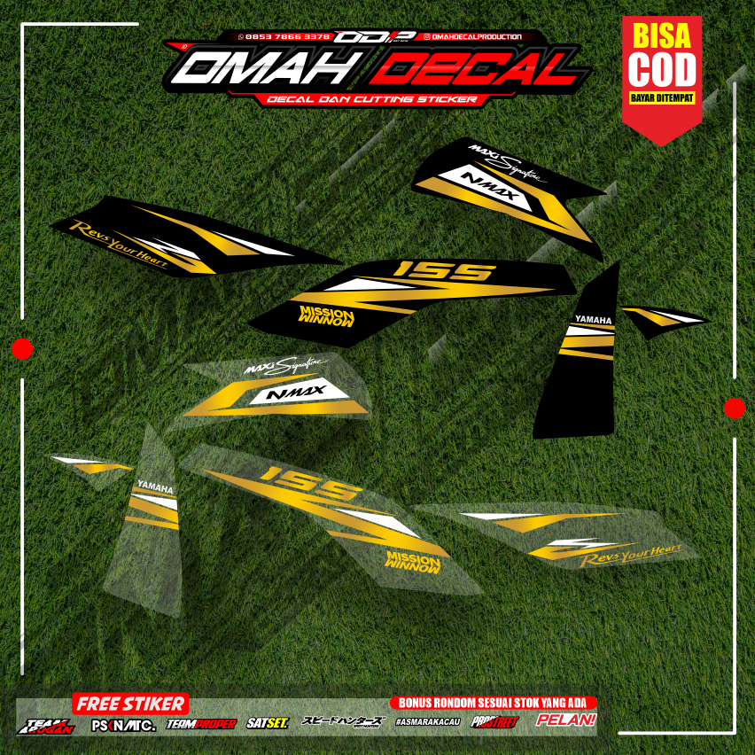 striping nmax turbo new thailand transparan old modifikasi motif api minimalis racing stiker nmax 8