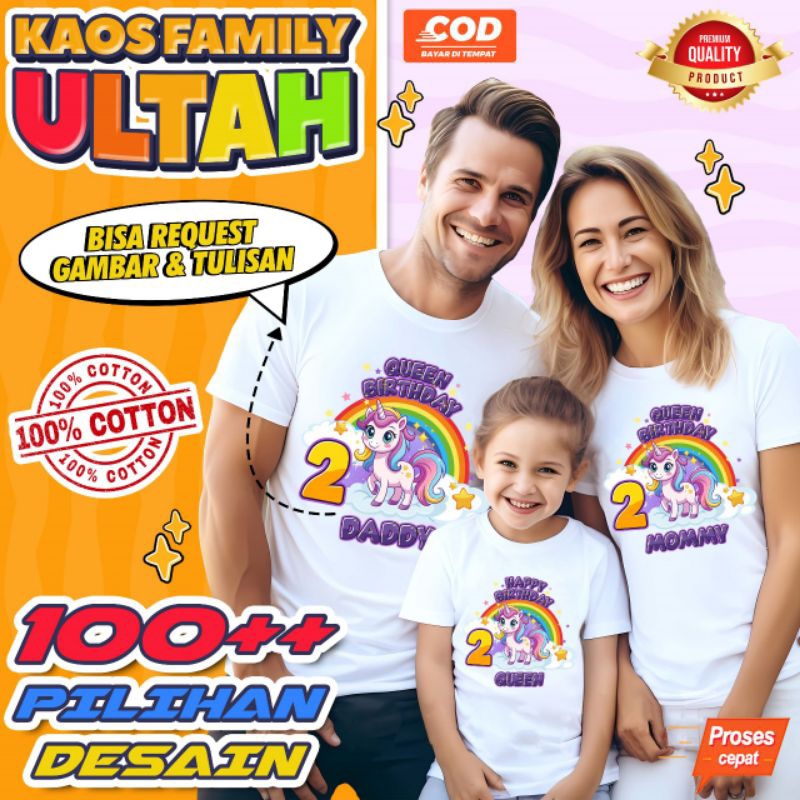 kaos ulang tahun couple family | kaos ulang tahun anak | kaos ultah couple keluarga birthday