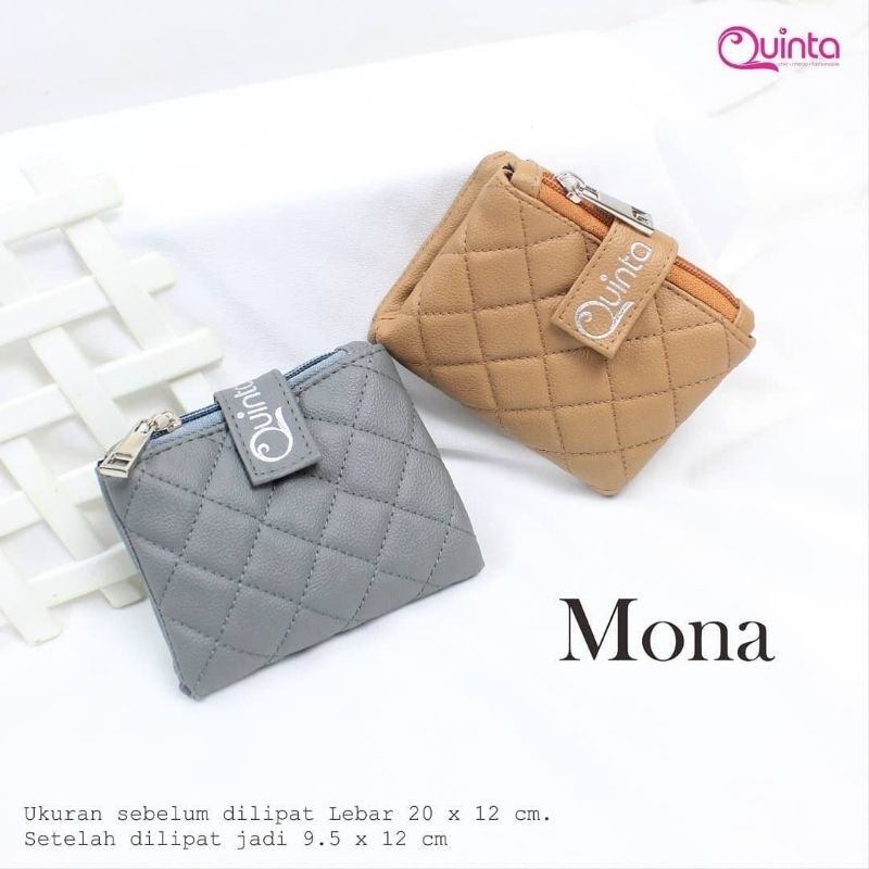 Mona Pouch Dompet Lipat Wanita Dompet Best Seller Quinta Dompet Kartu Dompet Multifungsi Bergaransi