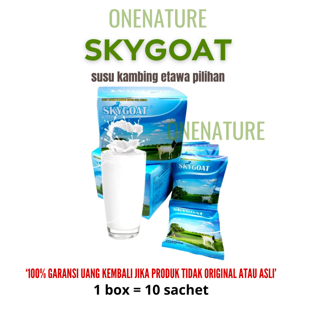

Skygoat Susu Kambing Etawa Full Cream Susu Bubuk Sehat Alami Asli Original 1 box isi 10 sachet