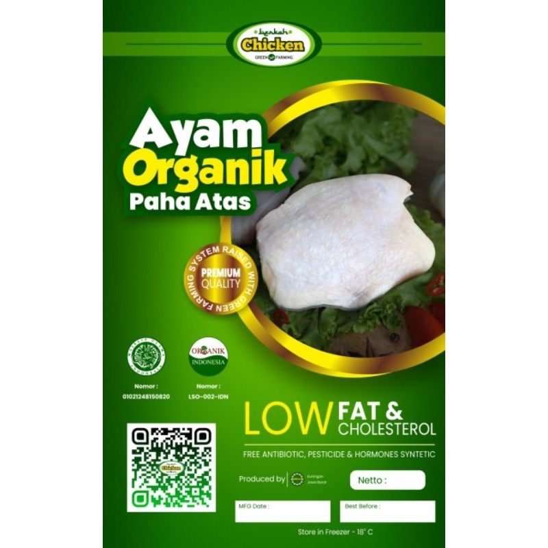 

Paha atas ayam organik/ayam probiotik berat 1000gram (isi 8-10pcs)