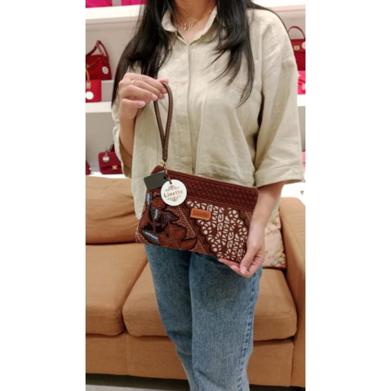Linette arabella pouch/ pouch anyam/ pouch batik/ pouch linette