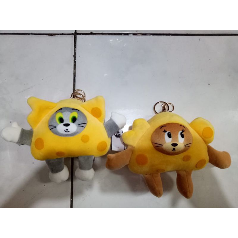 Gantungan kunci gantungan tas lucu karakter gantungan boneka tom n jerry gantungan imut boneka Tom n