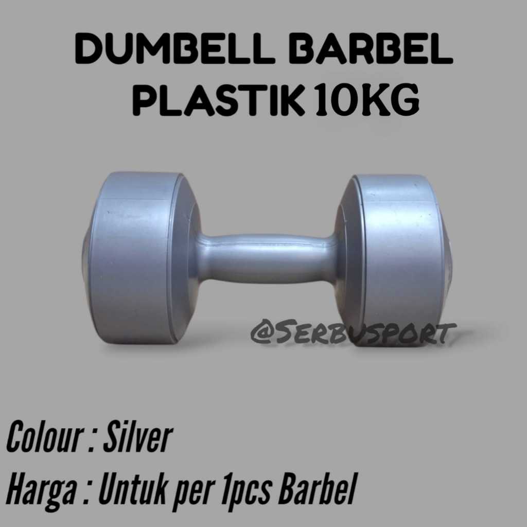BARBEL 10 KG /DUMBELL PLASTIK 10KG